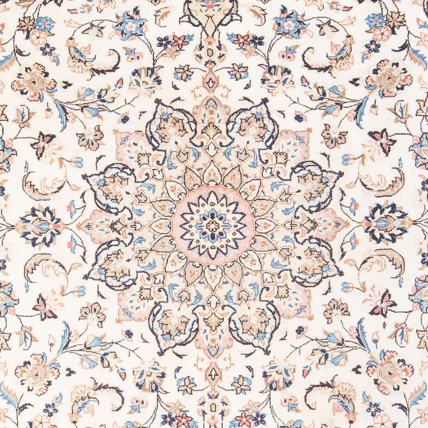 Alfombra persa - Keshan - 293 x 195 cm - crema