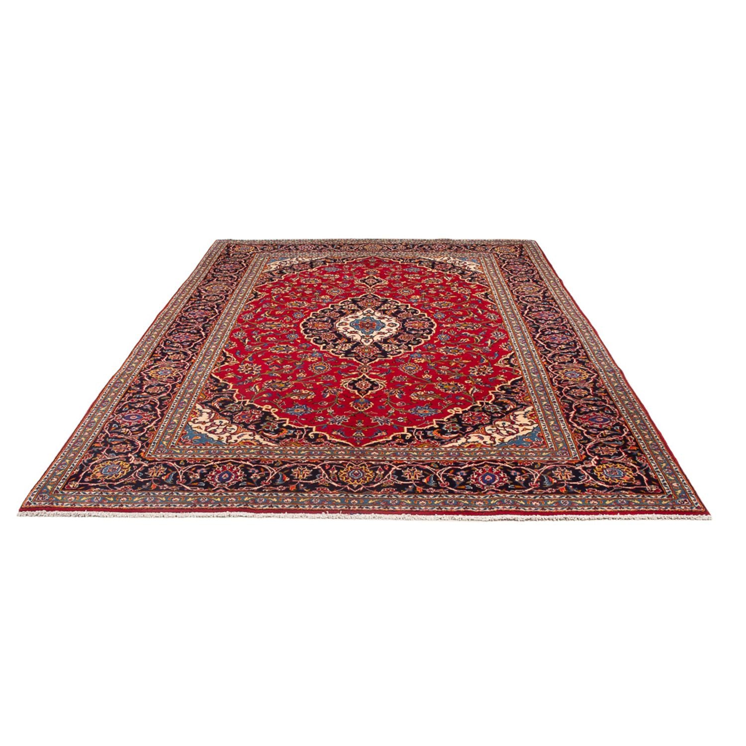 Alfombra persa - Keshan - 296 x 203 cm - rojo