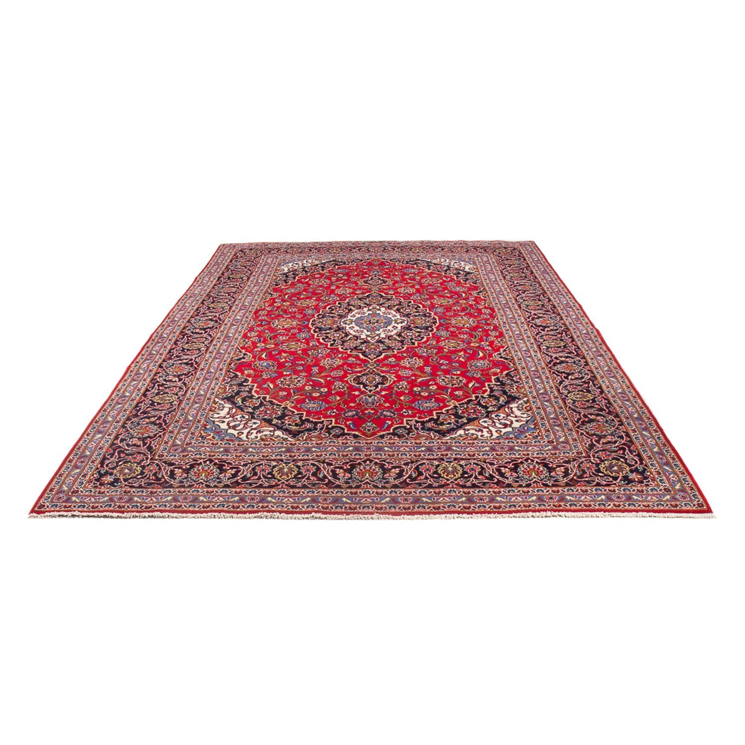 Alfombra persa - Keshan - 294 x 201 cm - rojo
