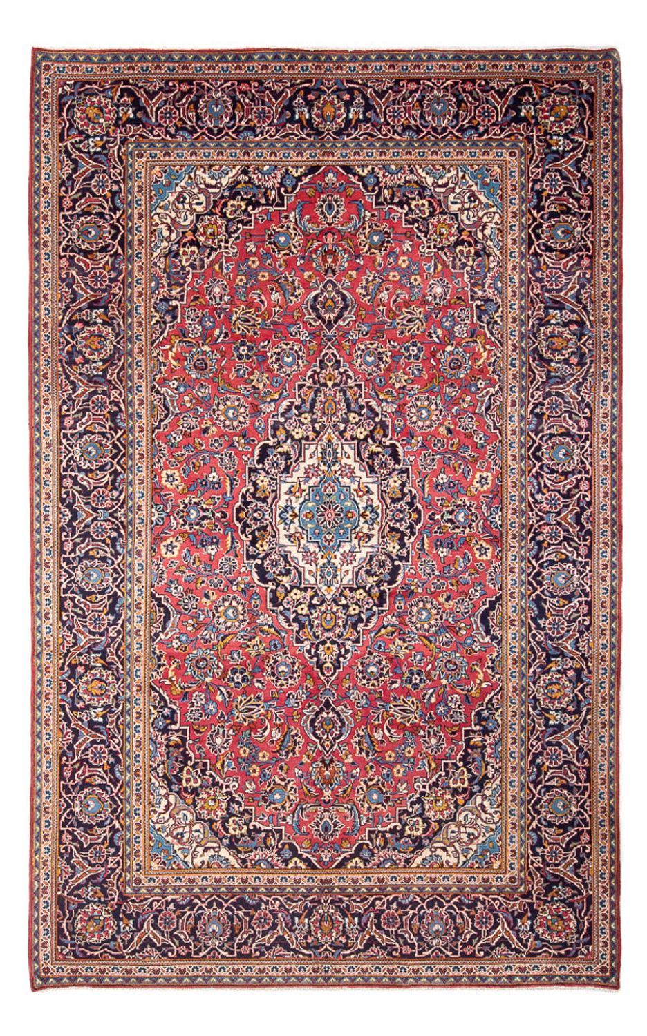 Alfombra persa - Keshan - 312 x 196 cm - rojo claro