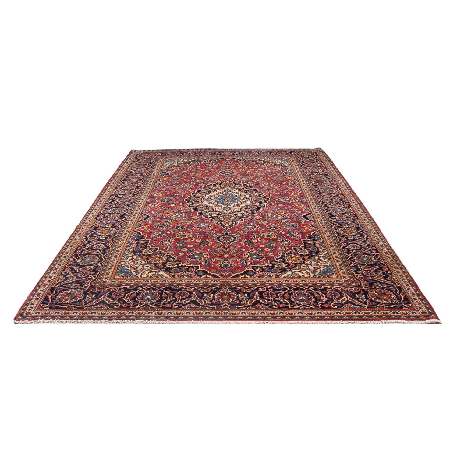 Alfombra persa - Keshan - 312 x 196 cm - rojo claro