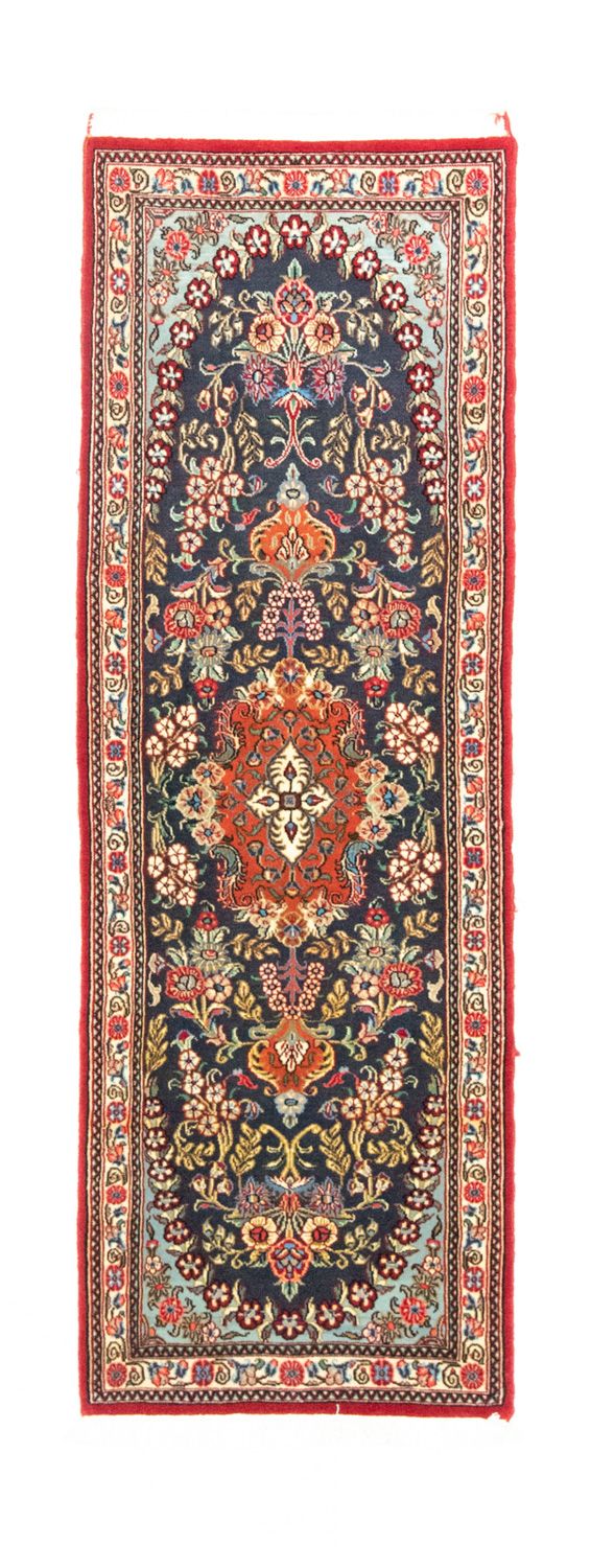 Alfombra de pasillo Alfombra persa - Ghom - 159 x 49 cm - azul