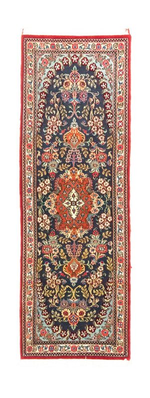Alfombra de pasillo Alfombra persa - Ghom - 159 x 49 cm - azul