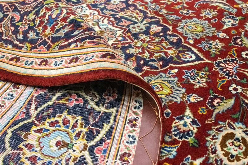Alfombra persa - Keshan - 218 x 147 cm - rojo