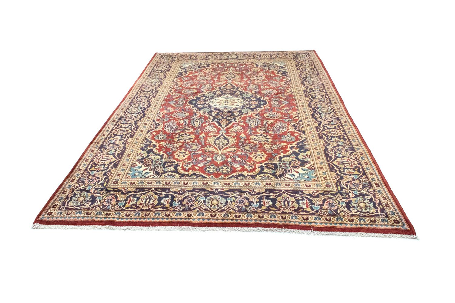 Alfombra persa - Keshan - 307 x 192 cm - rojo