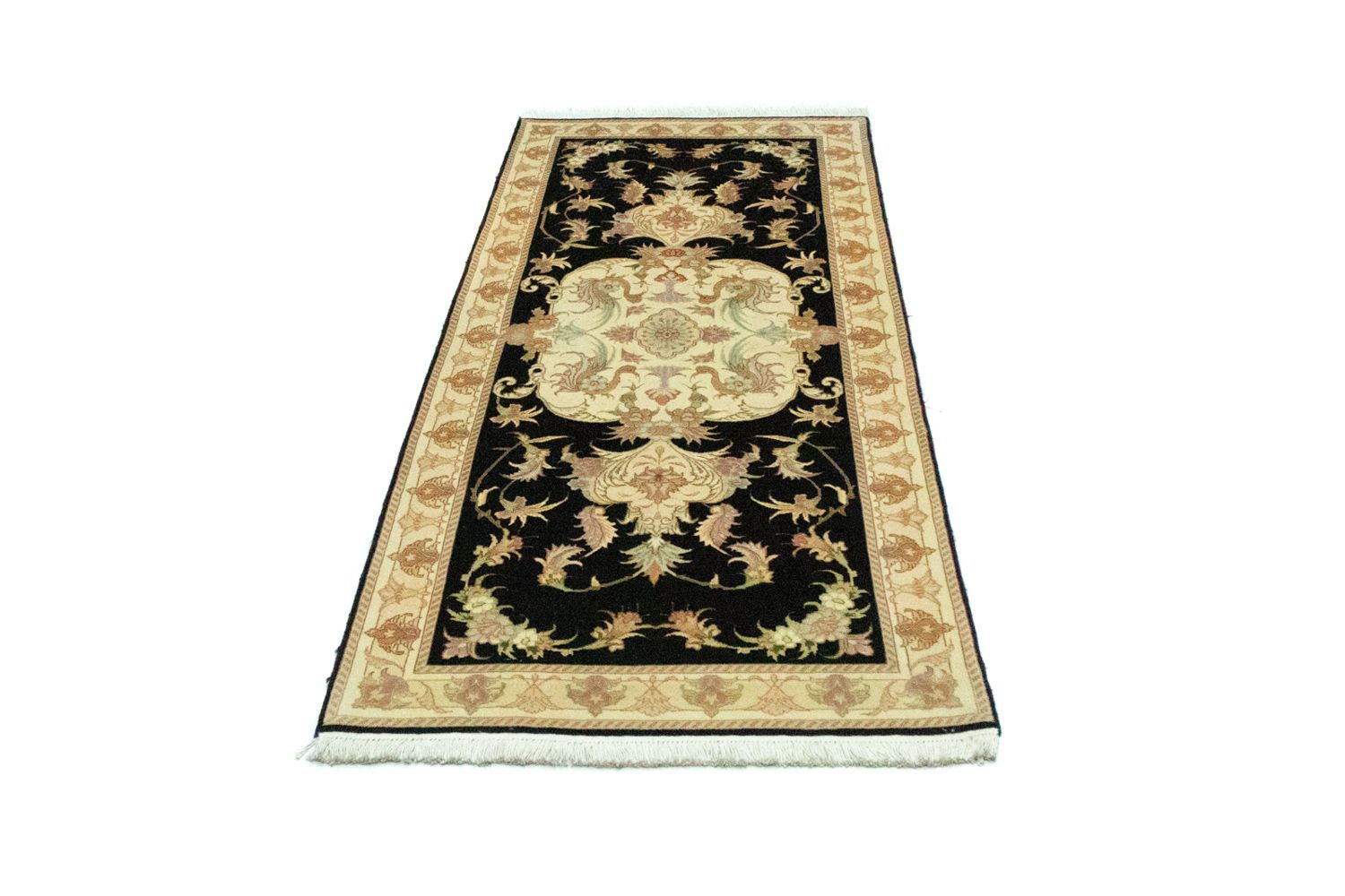 Alfombra de pasillo Alfombra Persa - Tabriz - Real - 191 x 72 cm - negro