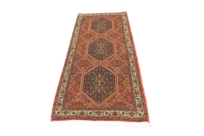 Alfombra de pasillo Alfombra persa - Bidjar - 198 x 74 cm - rojo