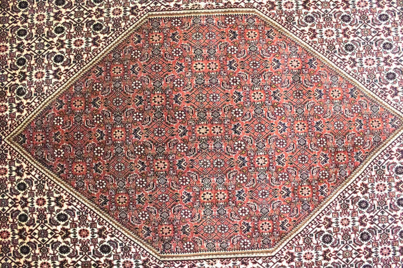 Alfombra persa - Bidjar - 324 x 208 cm - rojo