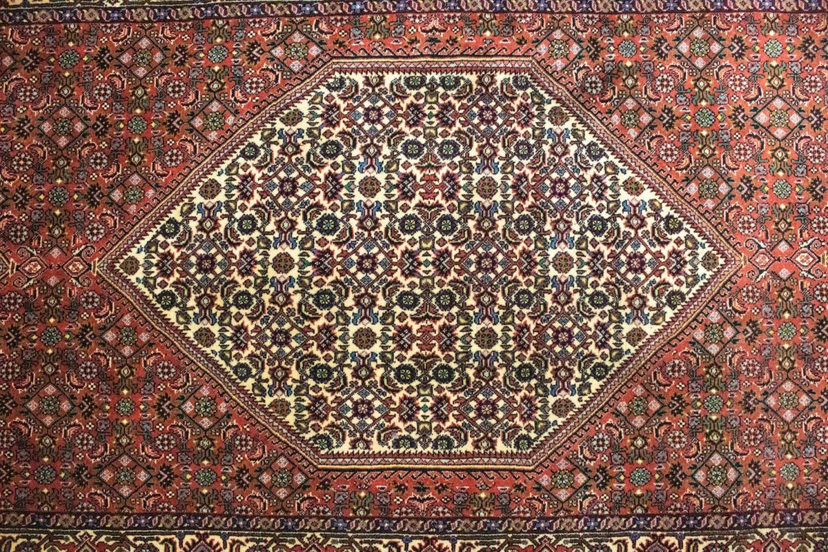 Alfombra de pasillo Alfombra persa - Bidjar - 320 x 90 cm - rojo