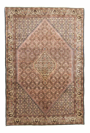 Alfombra persa - Bidjar - 304 x 203 cm - rojo