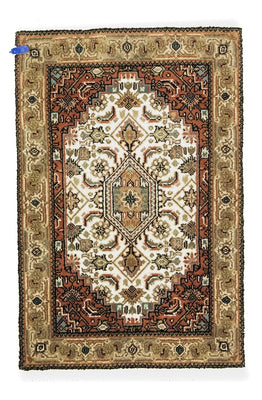 Alfombra persa - Bidjar - 90 x 60 cm - beige