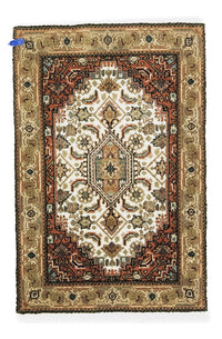 Alfombra persa - Bidjar - 90 x 60 cm - beige