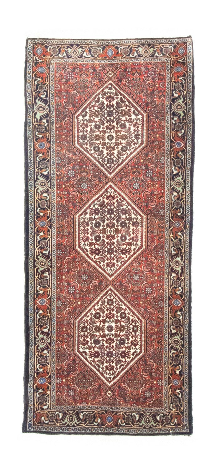 Alfombra de pasillo Alfombra persa - Bidjar - 185 x 64 cm - rojo