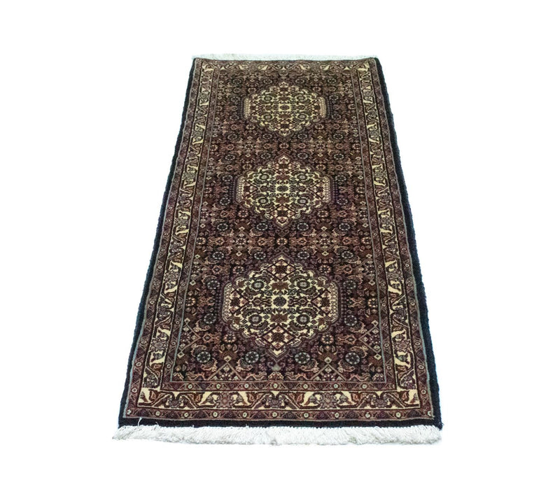 Alfombra de pasillo Alfombra persa - Bidjar - 163 x 60 cm - azul oscuro