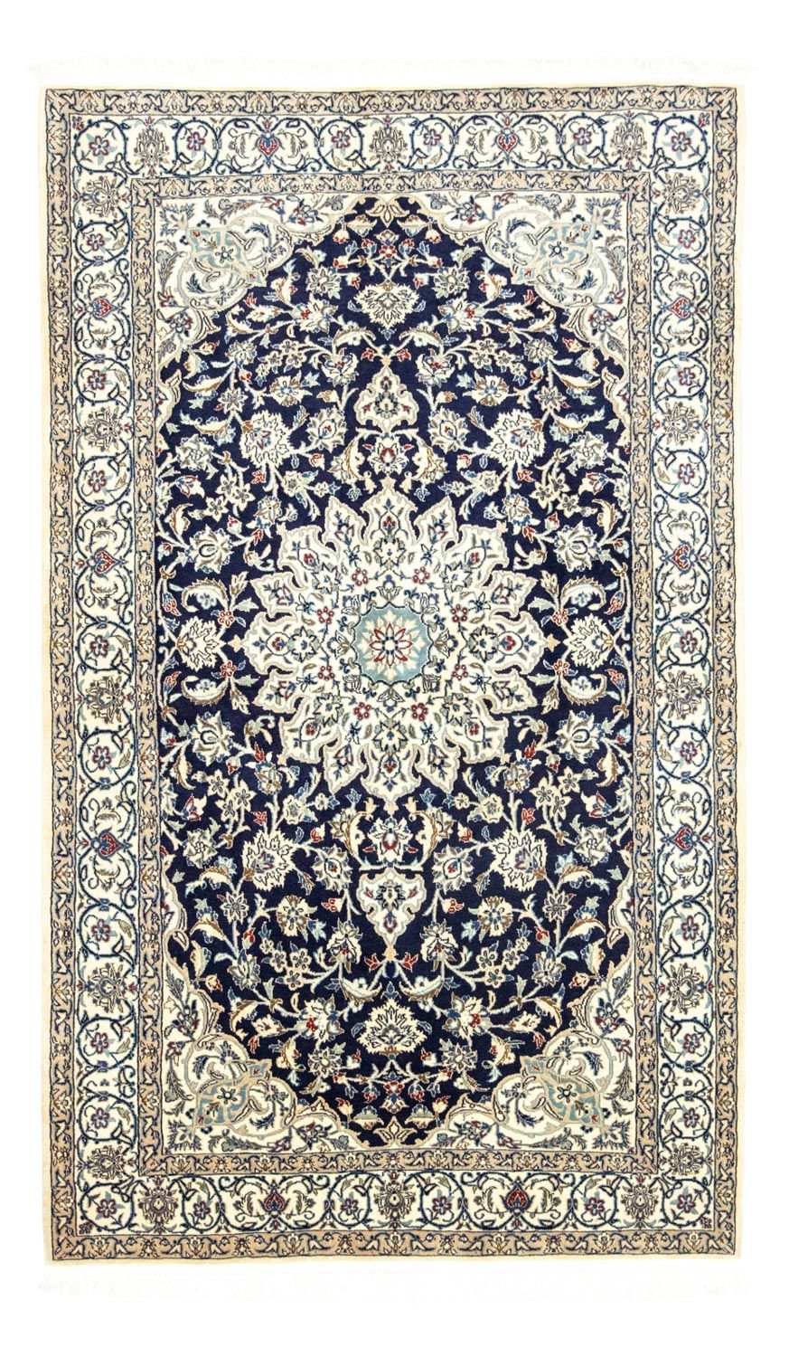 Alfombra persa - Nain - 215 x 130 cm - azul oscuro