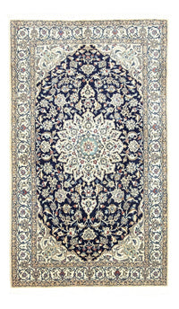 Alfombra persa - Nain - 215 x 130 cm - azul oscuro