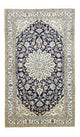 Alfombra persa - Nain - 215 x 130 cm - azul oscuro