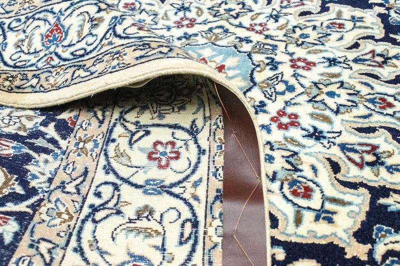 Alfombra persa - Nain - 215 x 130 cm - azul oscuro