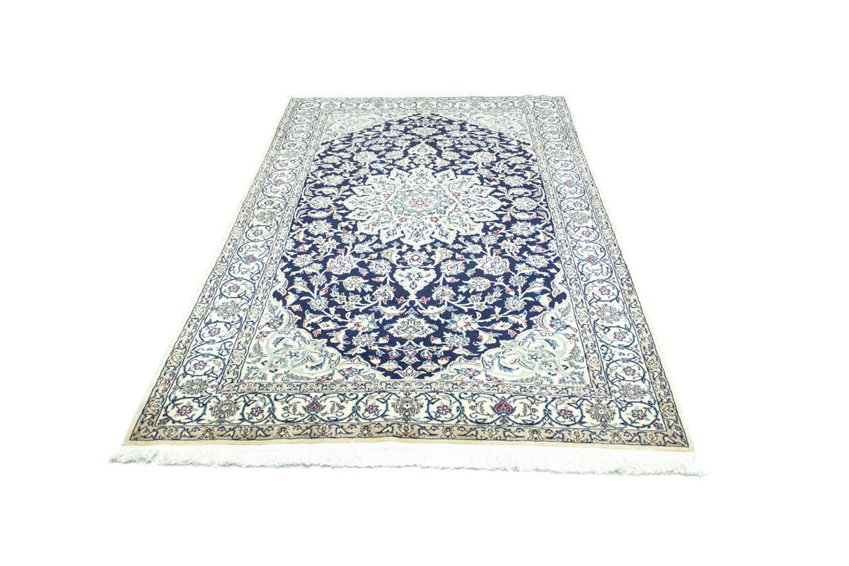 Alfombra persa - Nain - 215 x 130 cm - azul oscuro