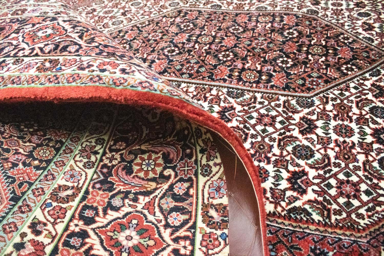Alfombra persa - Bidjar - 291 x 205 cm - rojo
