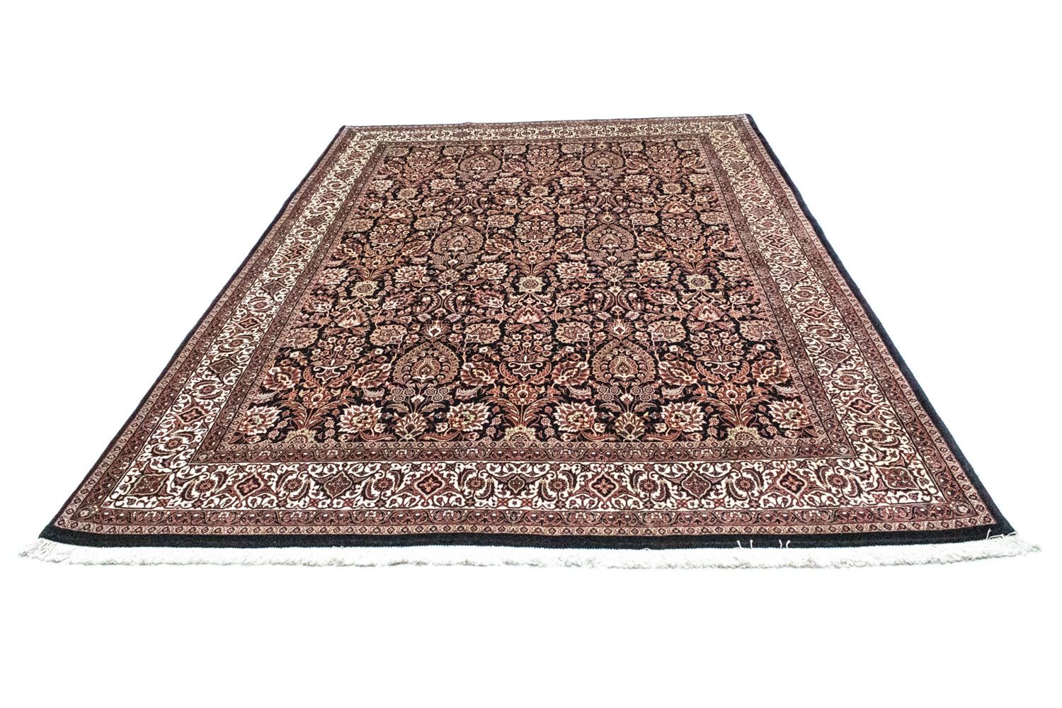 Alfombra persa - Bidjar - 293 x 203 cm - azul oscuro