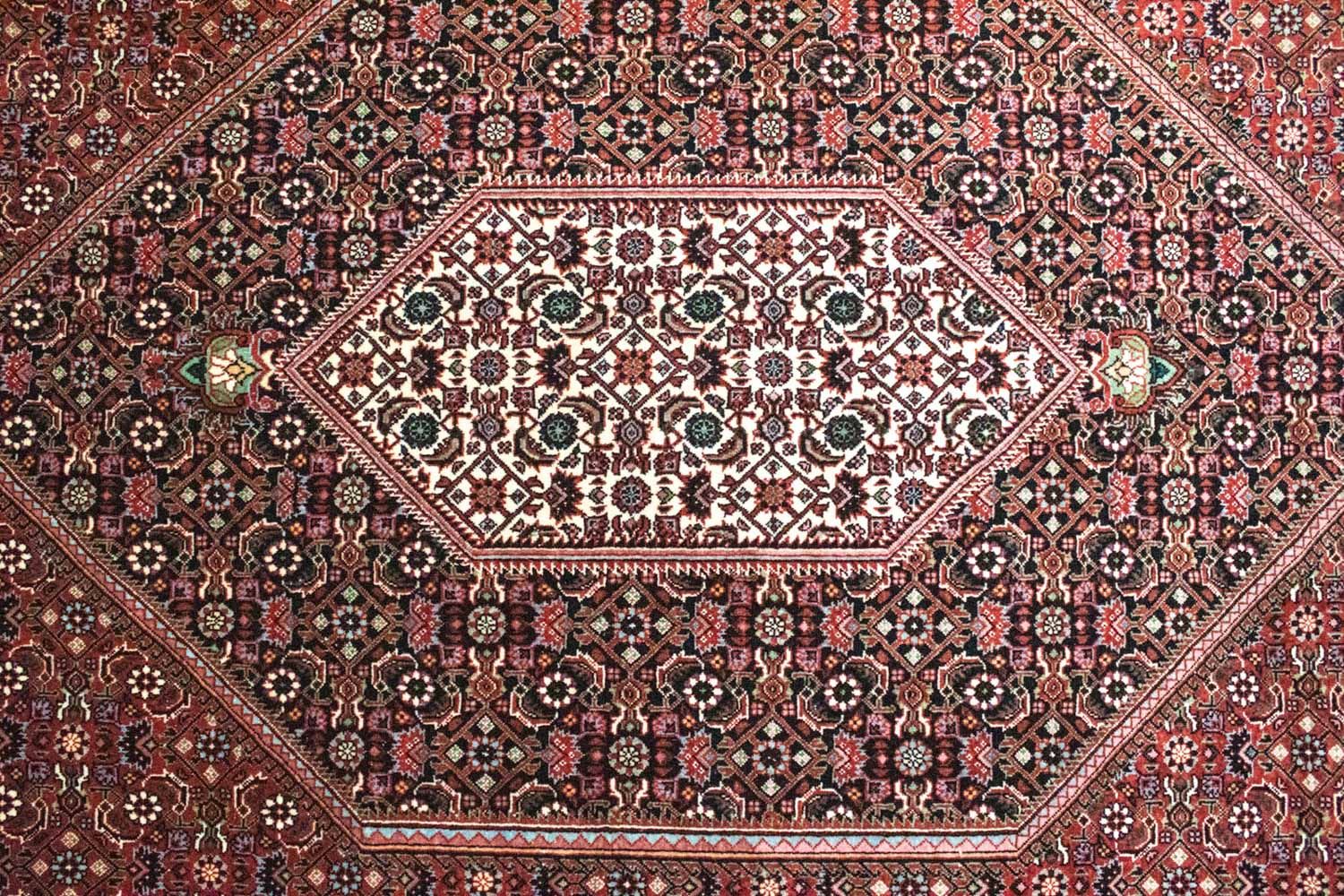 Alfombra persa - Bidjar - 303 x 204 cm - rojo