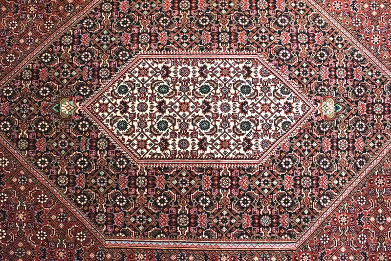 Alfombra persa - Bidjar - 303 x 204 cm - rojo