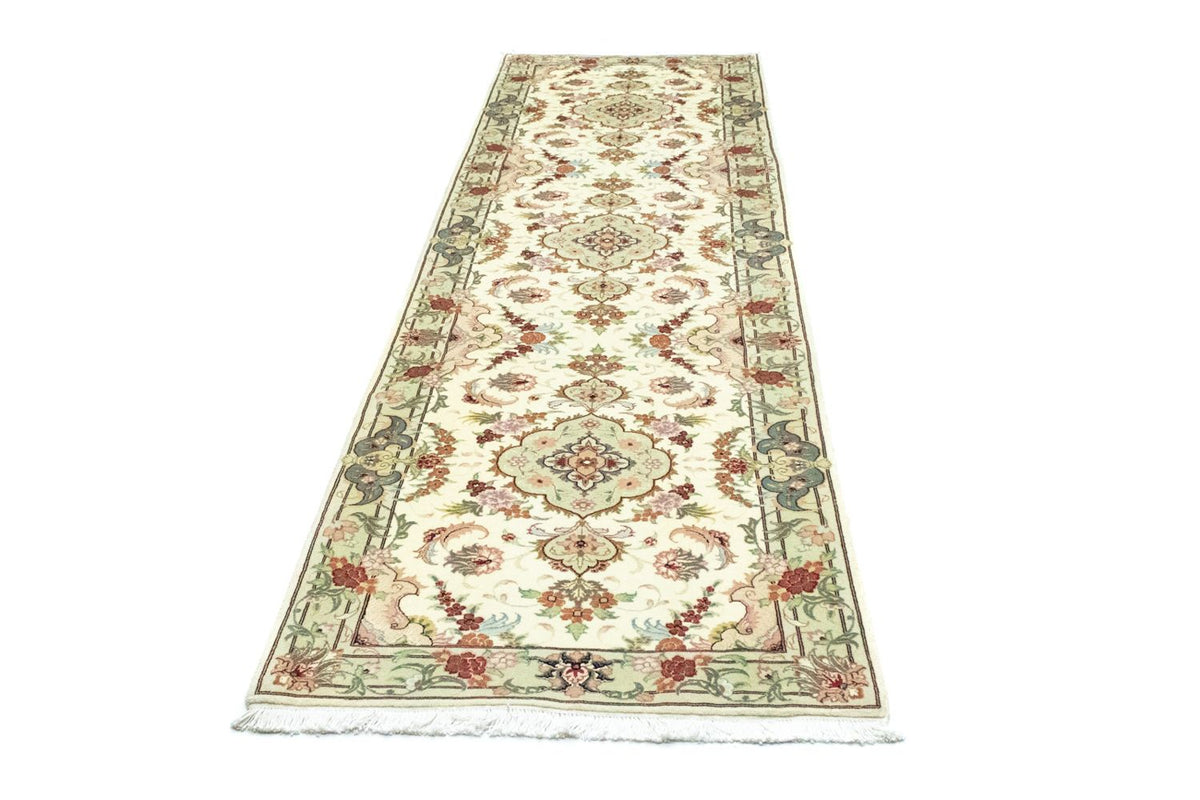 Alfombra de pasillo Alfombra persa - Tabriz - 303 x 83 cm - beige