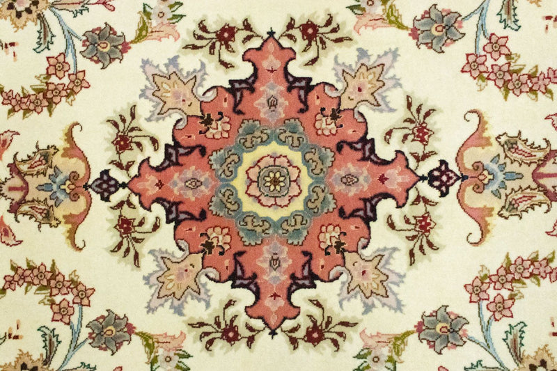 Alfombra de pasillo Alfombra Persa - Tabriz - Real - 199 x 85 cm - beige