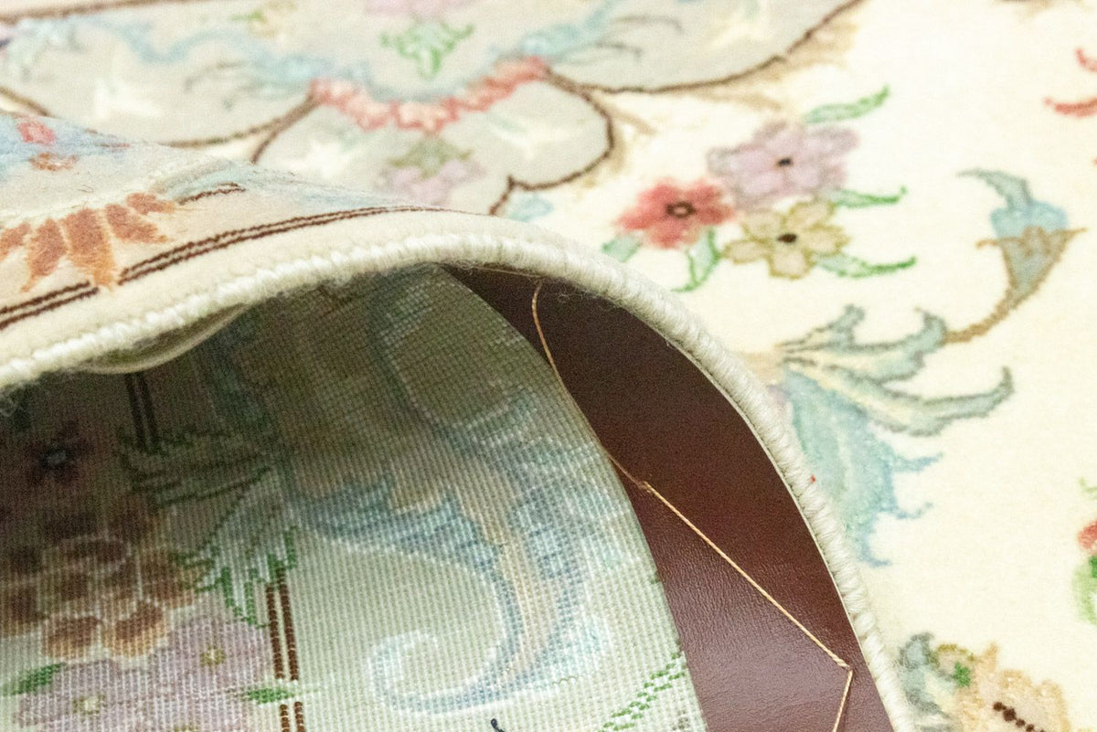 Alfombra de pasillo Alfombra Persa - Tabriz - Real - 338 x 89 cm - beige