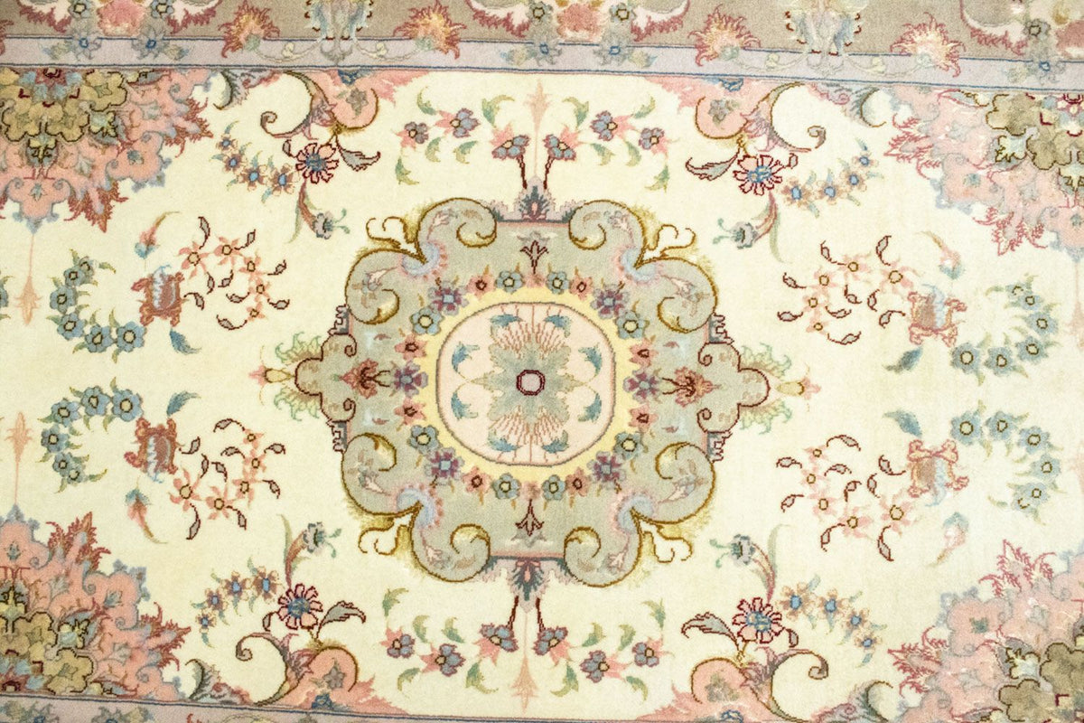 Alfombra de pasillo Alfombra persa - Tabriz - 337 x 90 cm - beige