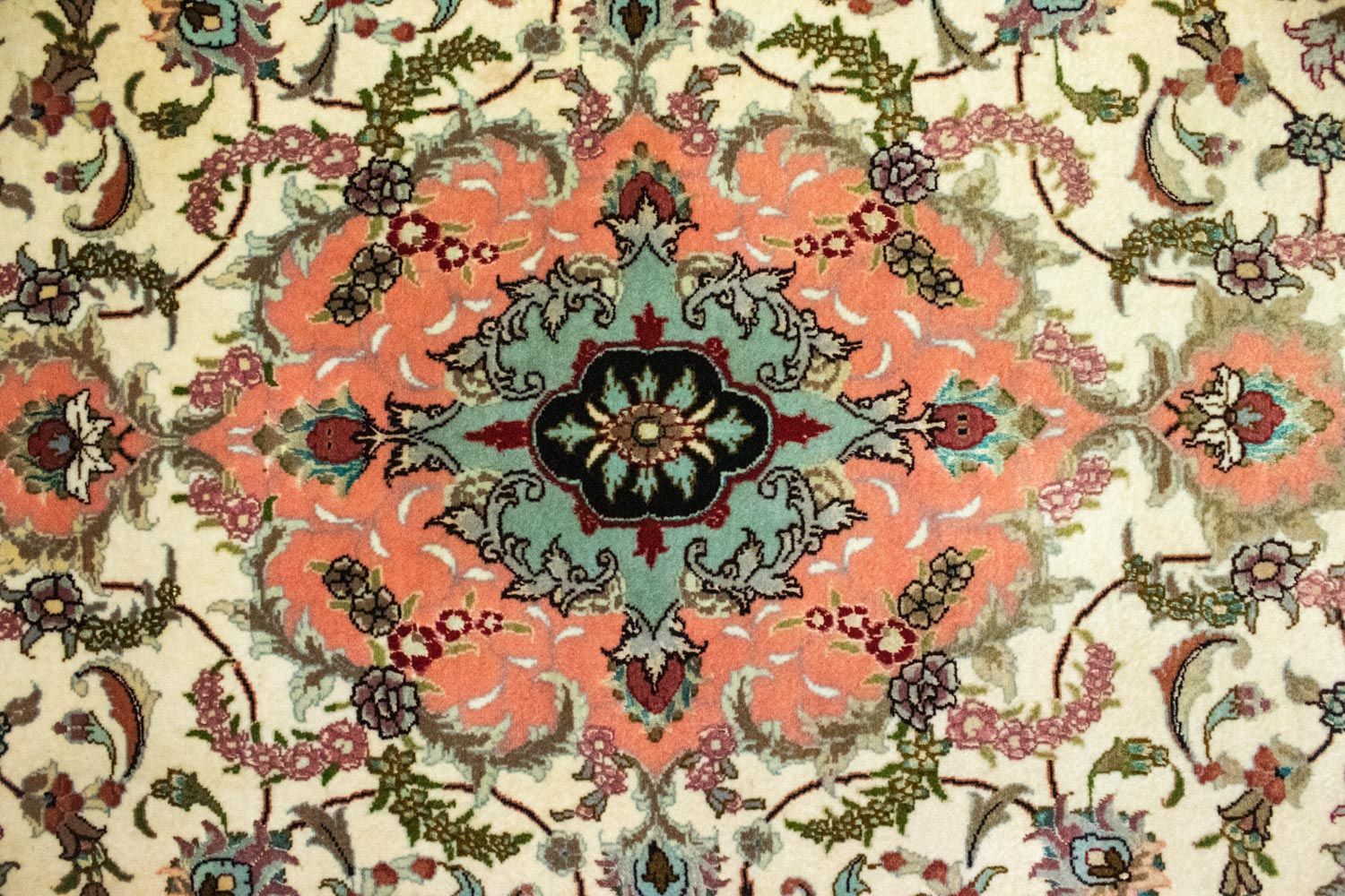 Alfombra de pasillo Alfombra persa - Tabriz - 322 x 87 cm - beige