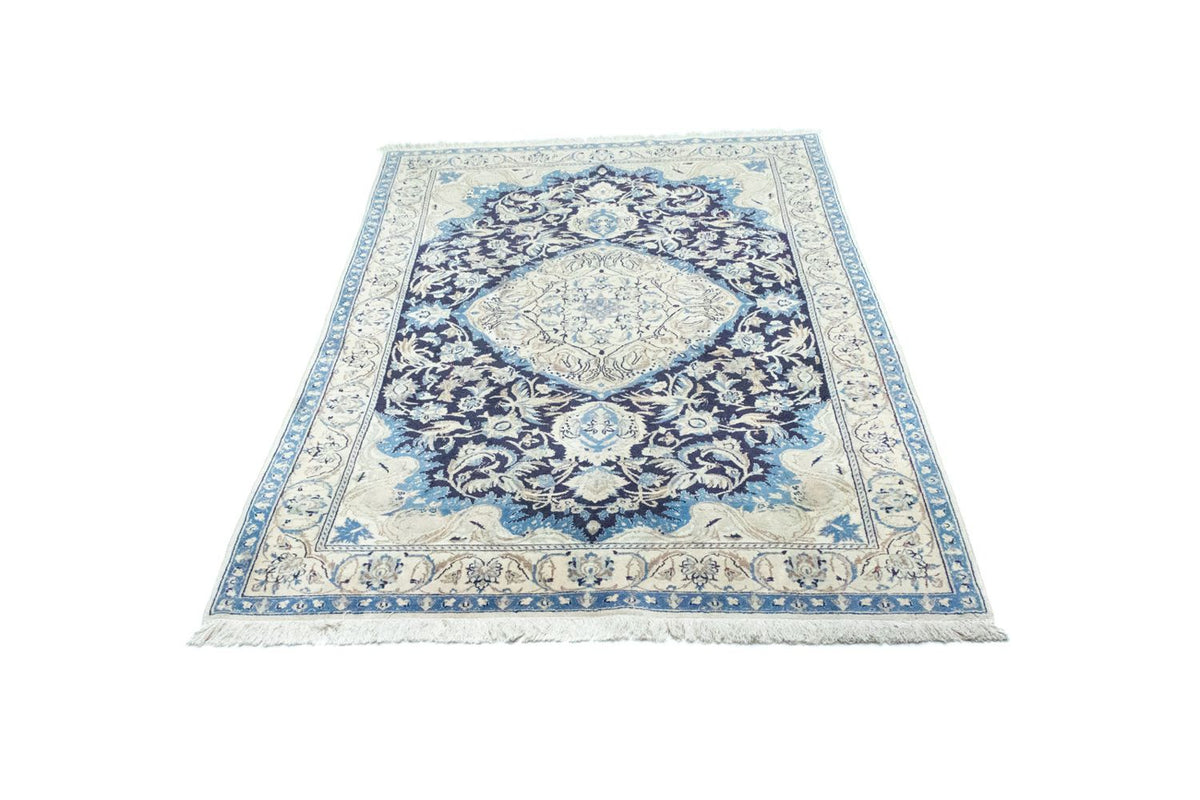 Alfombra persa - Nain - 208 x 125 cm - azul oscuro