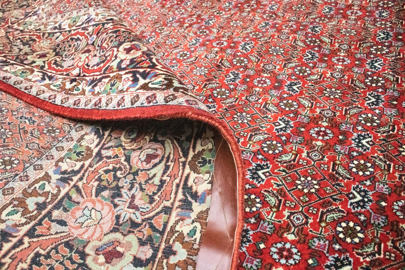 Alfombra persa - Bidjar - 300 x 211 cm - rojo