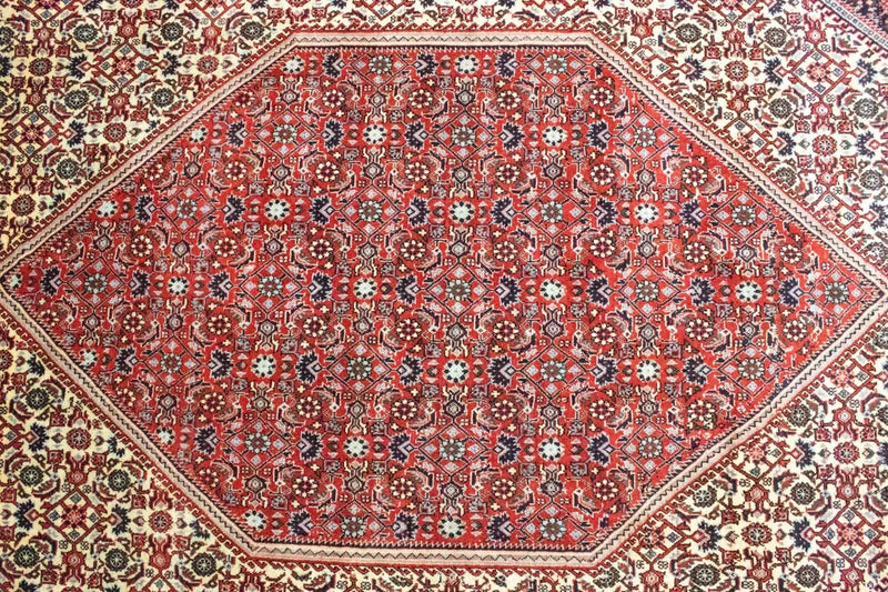 Alfombra persa - Bidjar - 302 x 203 cm - rojo