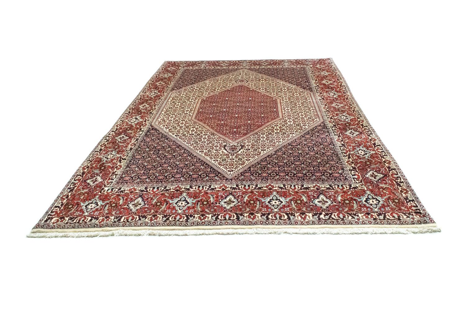Alfombra persa - Bidjar - 302 x 203 cm - rojo