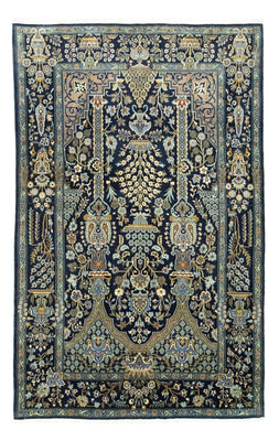 Alfombra persa - Tabriz - 222 x 140 cm - azul