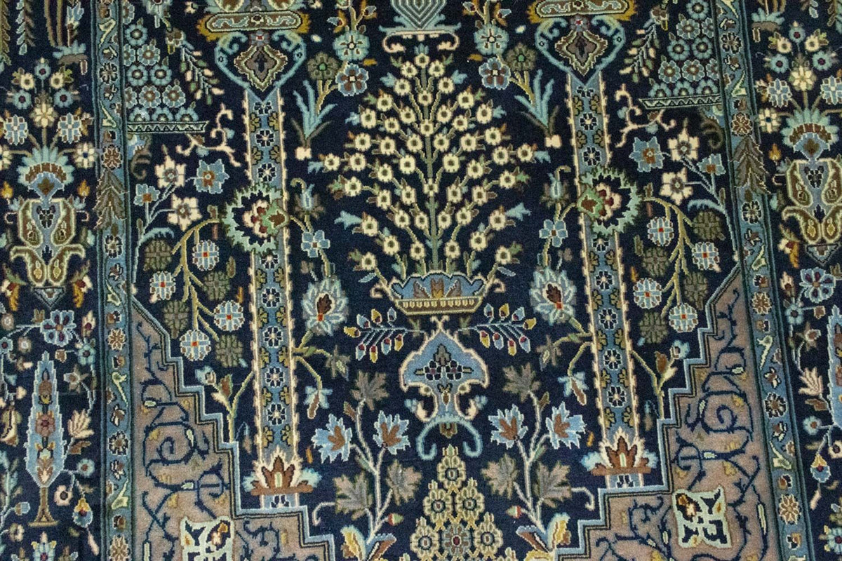 Alfombra persa - Tabriz - 222 x 140 cm - azul