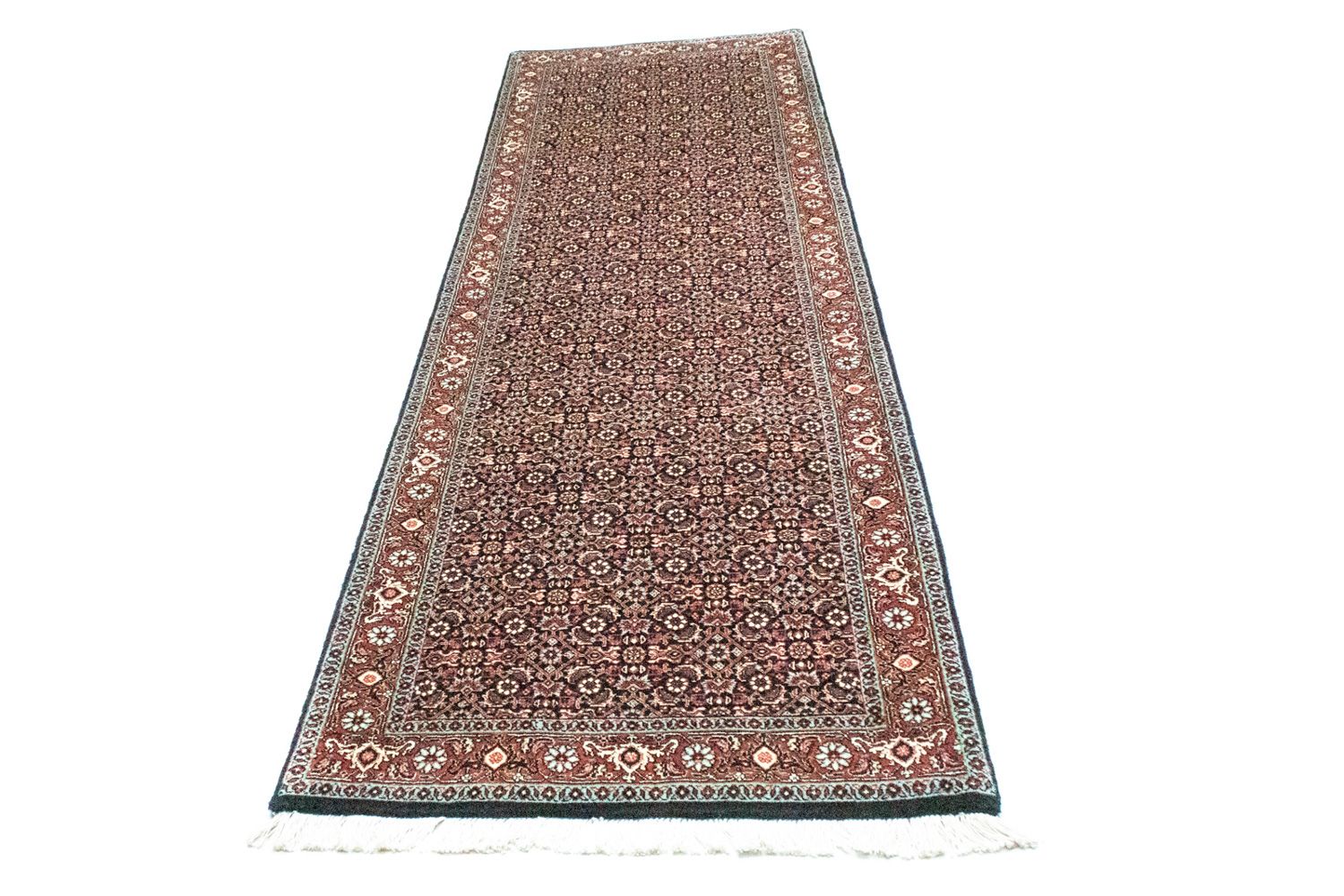 Alfombra de pasillo Alfombra persa - Bidjar - 298 x 84 cm - azul
