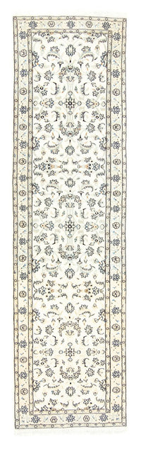 Alfombra de pasillo Alfombra Persa - Nain - Real - 295 x 81 cm - blanco natural