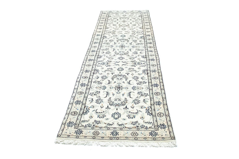 Alfombra de pasillo Alfombra Persa - Nain - Real - 295 x 81 cm - blanco natural