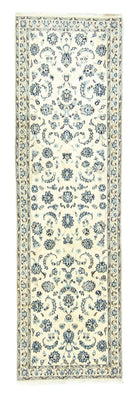Alfombra de pasillo Alfombra Persa - Nain - Real - 306 x 88 cm - blanco natural