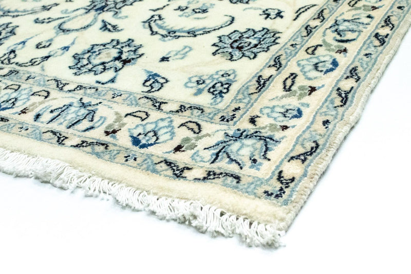 Alfombra de pasillo Alfombra Persa - Nain - Real - 306 x 88 cm - blanco natural