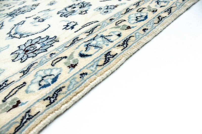 Alfombra de pasillo Alfombra Persa - Nain - Real - 306 x 88 cm - blanco natural