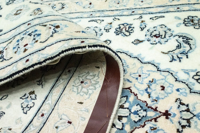 Alfombra de pasillo Alfombra Persa - Nain - Real - 285 x 87 cm - blanco natural