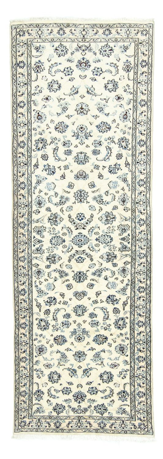 Alfombra de pasillo Alfombra Persa - Nain - Real - 295 x 90 cm - blanco natural