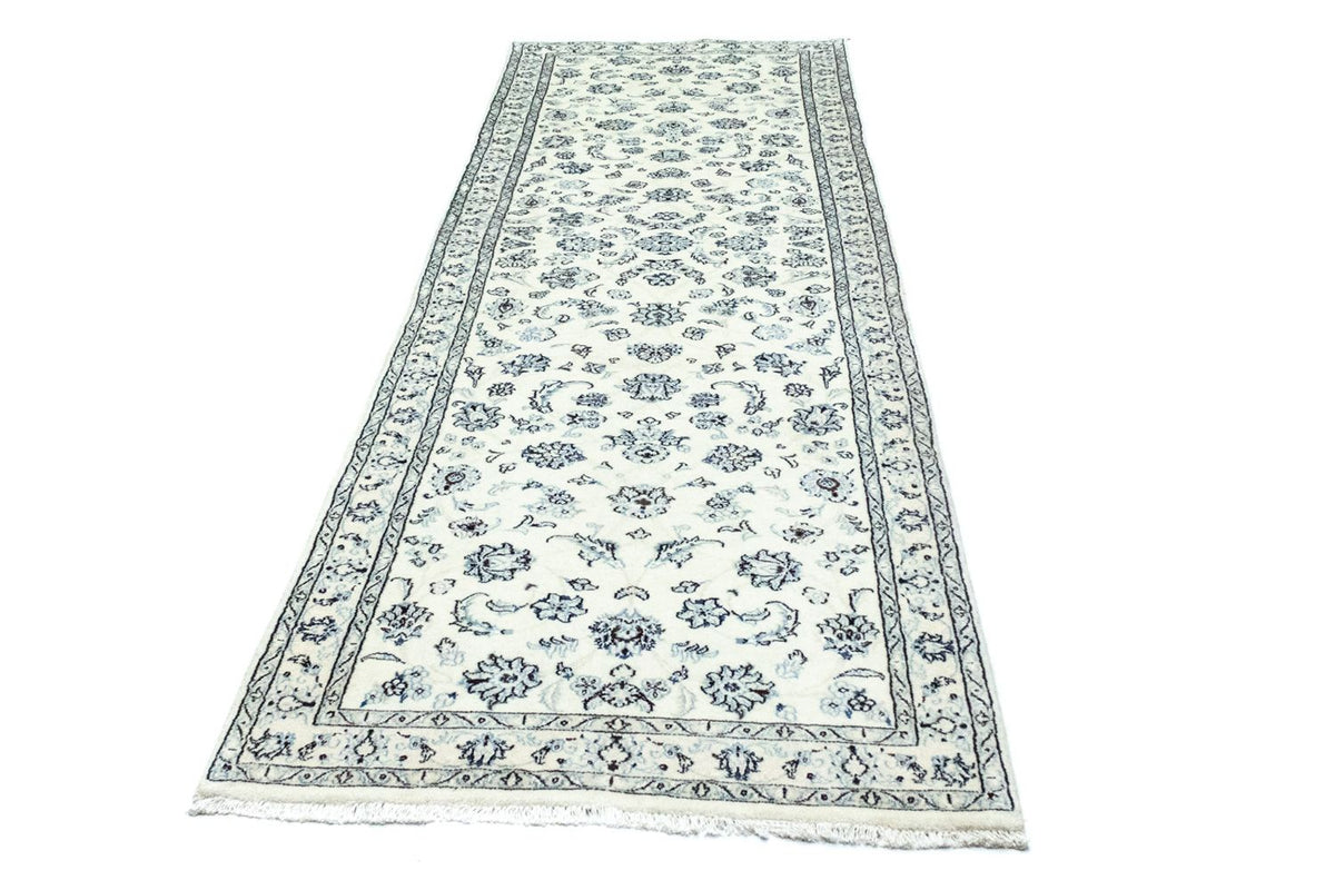 Alfombra de pasillo Alfombra Persa - Nain - Real - 295 x 90 cm - blanco natural