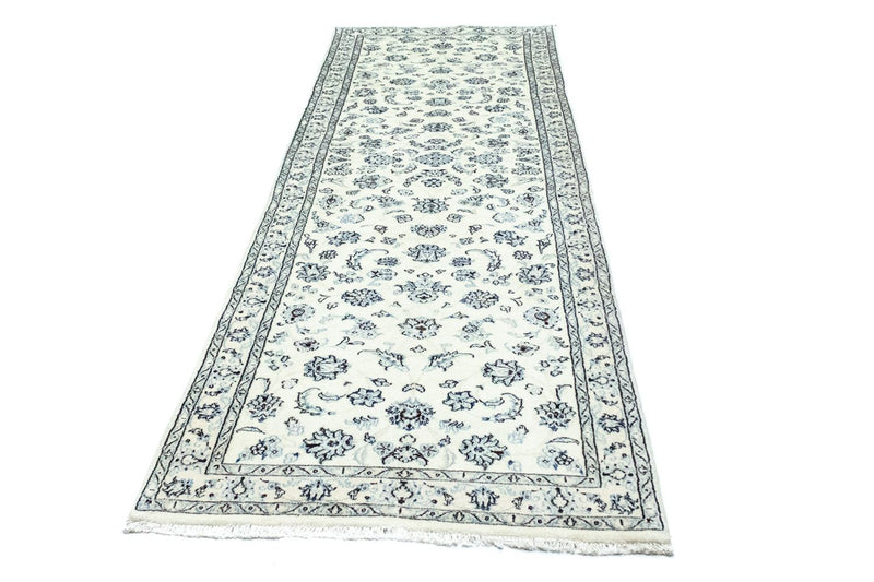 Alfombra de pasillo Alfombra Persa - Nain - Real - 295 x 90 cm - blanco natural