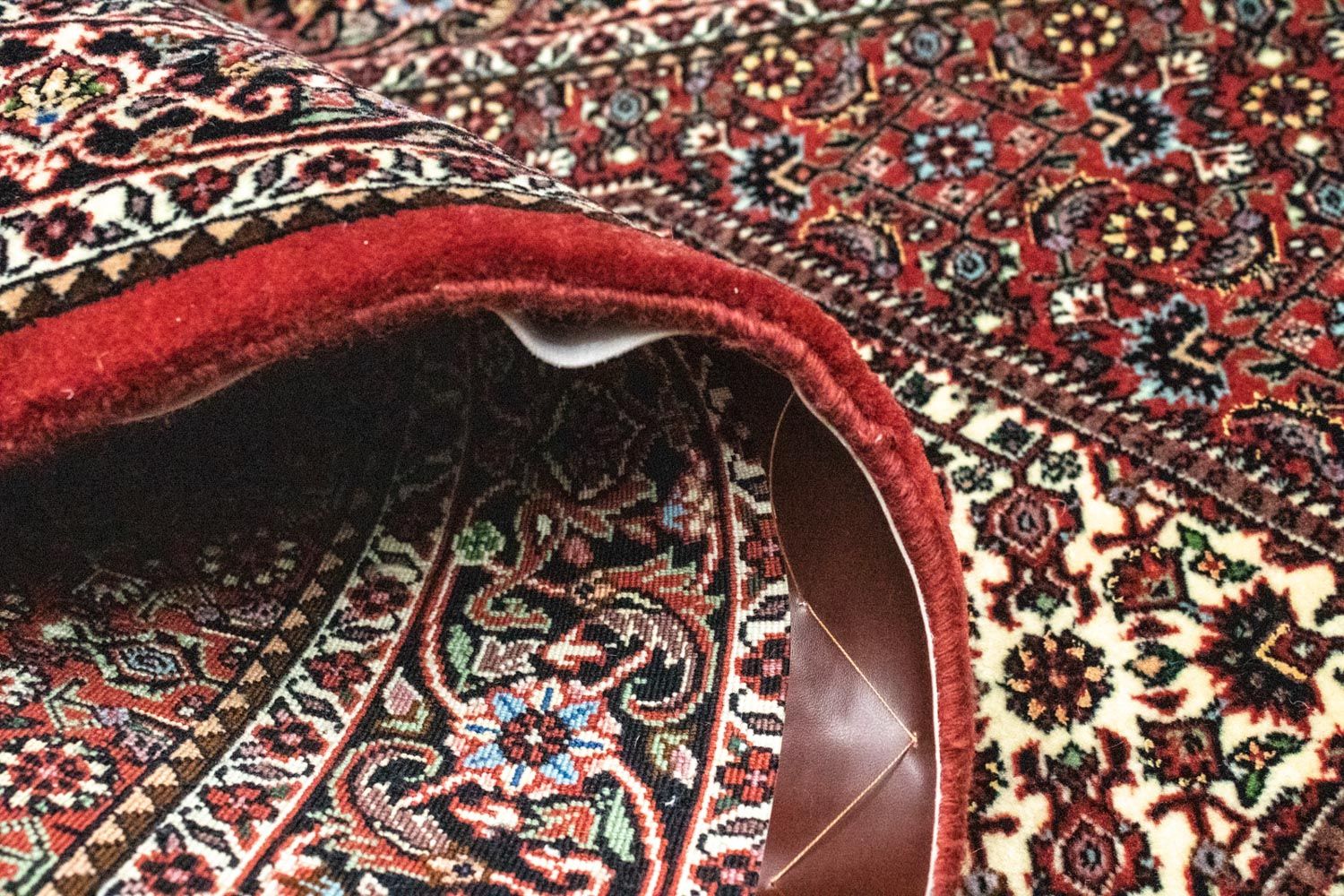 Alfombra de pasillo Alfombra persa - Bidjar - 317 x 88 cm - rojo