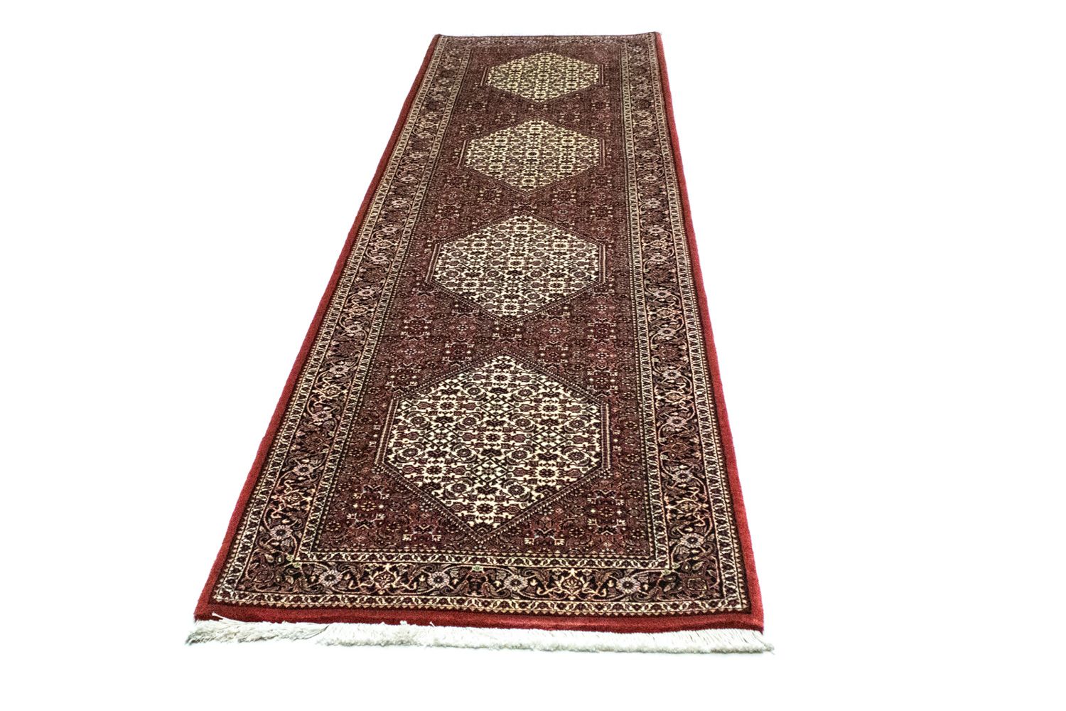 Alfombra de pasillo Alfombra persa - Bidjar - 317 x 88 cm - rojo